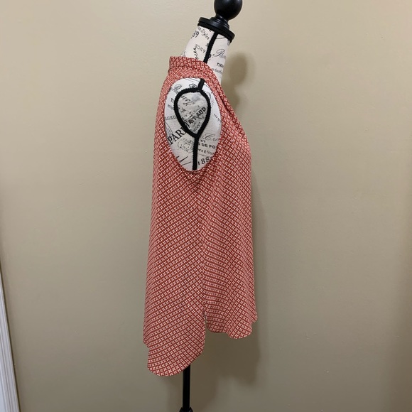 Loft Orange & White Sleeveless Top Size Medium - Picture 4 of 8